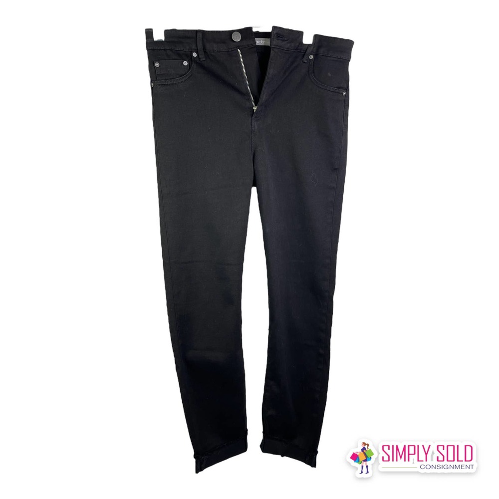 Tractr Women's‎ Jegging Pants Black Jeans Denim Stretch Mid-Rise Flat Front 6/28